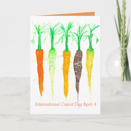 Happy International Carrot Day April 4 Card