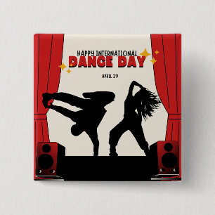 Happy International Dance Day World Dance Day Button
