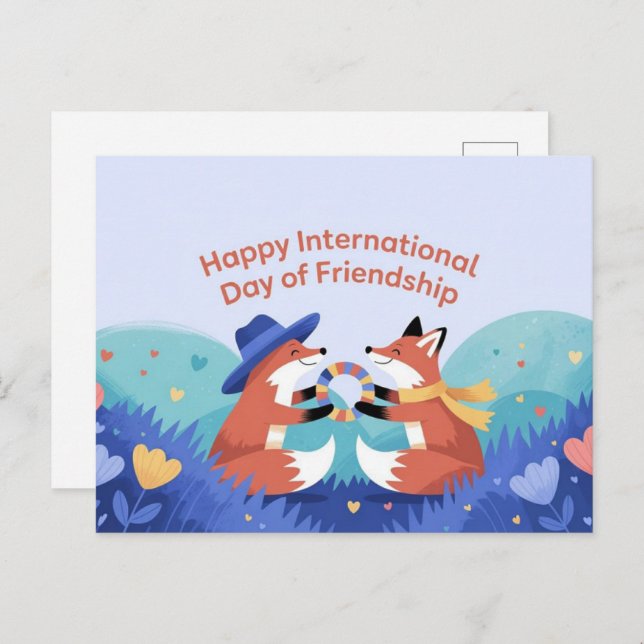 Happy International Day of Friendship Postcard (Front/Back)
