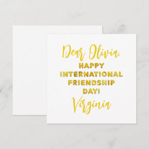 Happy International Friendship Day Note Card