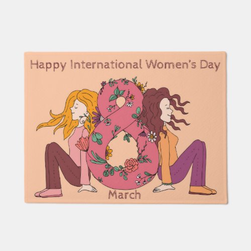 Happy International Womens Day 8 March Doormat