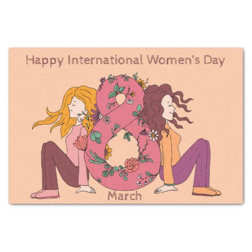 Happy International Womens Day 8 March Tissue Paper