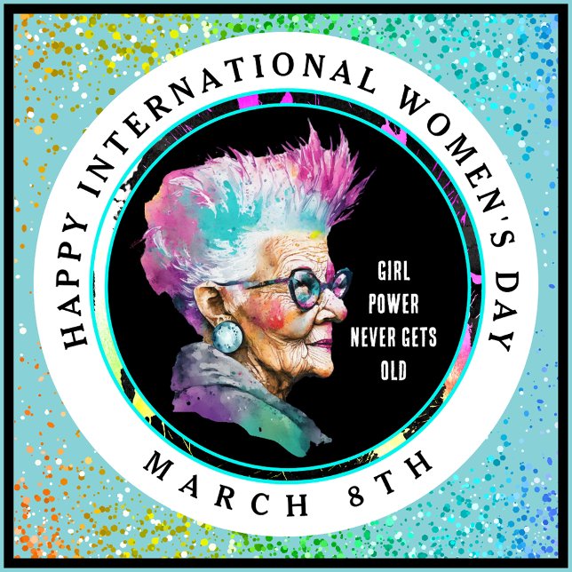 Happy International Women's Day 8th March Grl Pwr Button (Creator Uploaded)