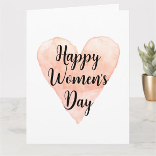 Happy International Women's Day cards with heart