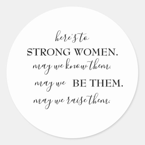 Happy International Womens Day Coffee Mug Classic Round Sticker