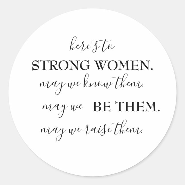 Happy International Women's Day Coffee Mug Classic Round Sticker (Front)