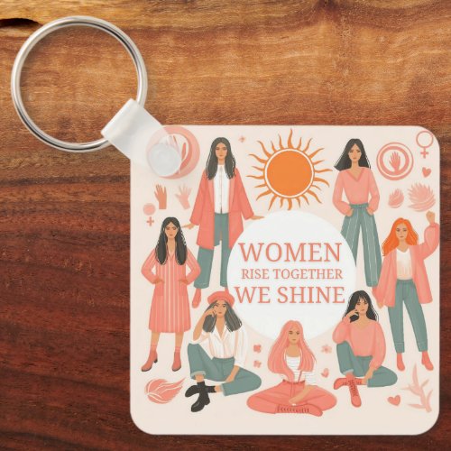 happy international womens day keychain