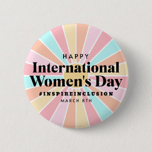 Happy International Women's Day   March 8th Button