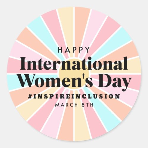 Happy International Women's Day | March 8th Classic Round Sticker Happy International Women's Day | March 8th Classic Round Sticker