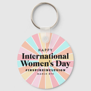 Happy International Women's Day March 8th Keychain
