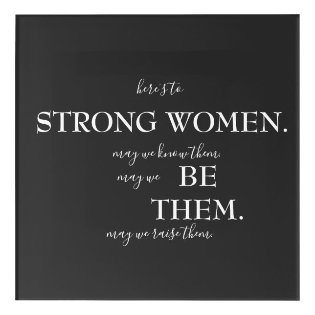 Happy International Women's Day T-Shirt Wooden Box Acrylic Print (Front)