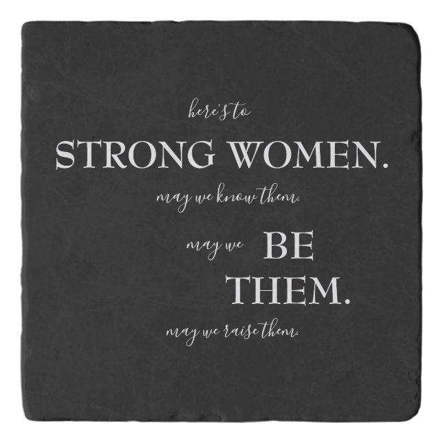 Happy International Women's Day T-Shirt Wooden Box Trivet (Front)
