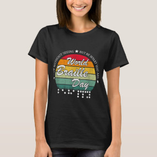 Happy International World Braille Day 2022 Vintage T-Shirt