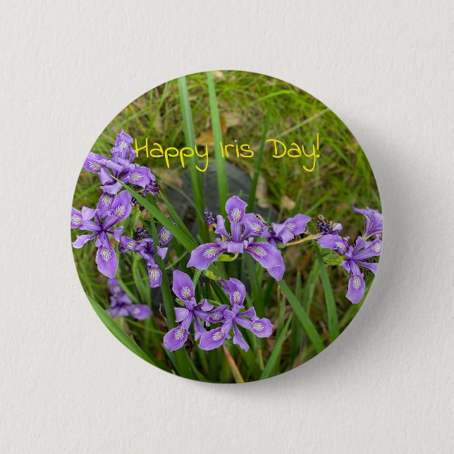 Happy Iris Day! Button (Front)