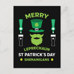 Happy Irish Saint Patrick's Day Australia March 17 Postcard