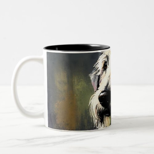 Happy Irish Wolfhound Two_Tone Coffee Mug