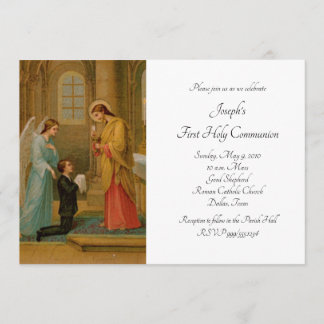 Happy is the Soul First Communion Invitation