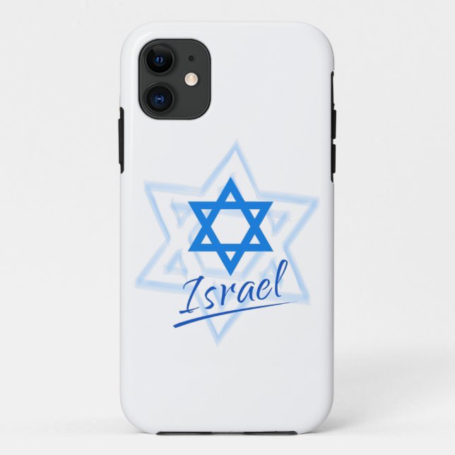 Happy Israel Independence Day Blue Star of David Case-Mate iPhone Case (Back)