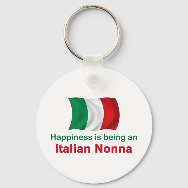 Happy Italian Nonna Keychain (Front)