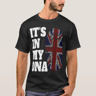 Happy It's In My DNA Flag England UK British T-Shirt