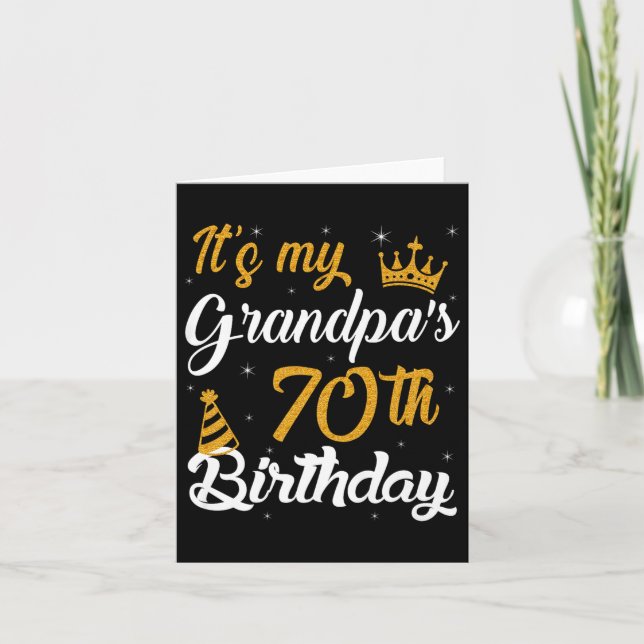 Happy Its My Grandpas 70th Birthday 1955 70 Years  Card (Front)