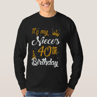 Happy It's My Niece's 40th Birthday 1985 40 Years T-Shirt