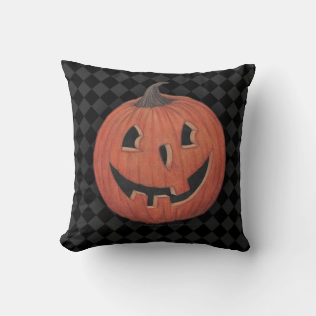 Happy Jack  Halloween Pillow (Front)