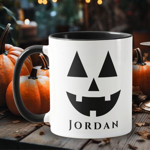 Happy Jack_O_Lantern Face Custom Halloween Mug