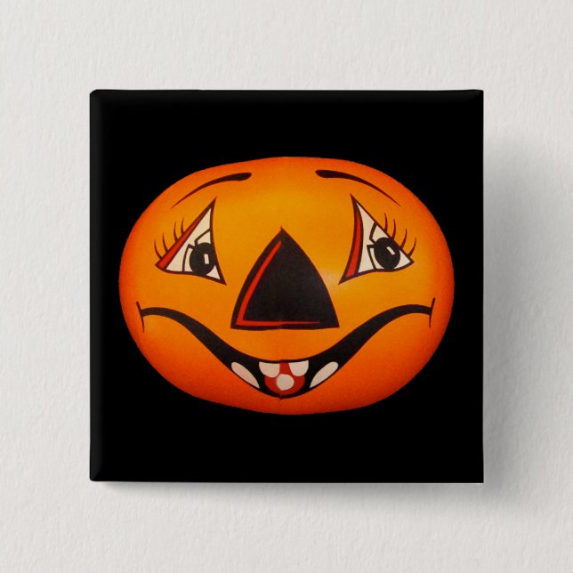 Happy Jack O’ Lantern Halloween Button (Front)
