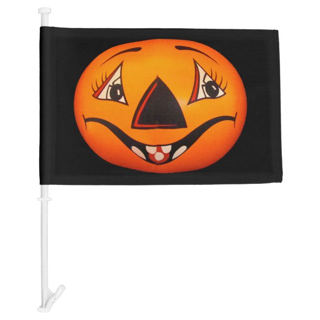 Happy Jack O’ Lantern Halloween Car Flag (Front)