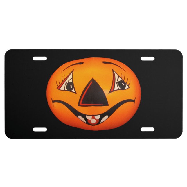 Happy Jack O’ Lantern Halloween License Plate (Front)