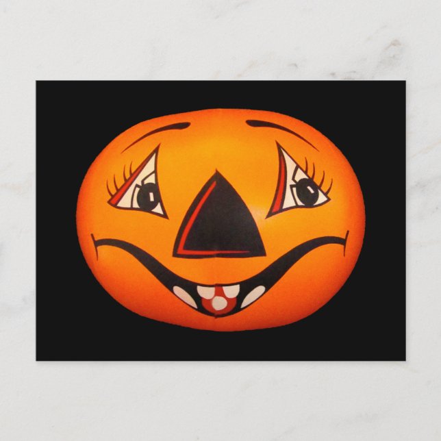 Happy Jack O’ Lantern Halloween Postcard (Front)