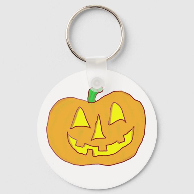 Happy Jack O'Lantern Keychain (Front)