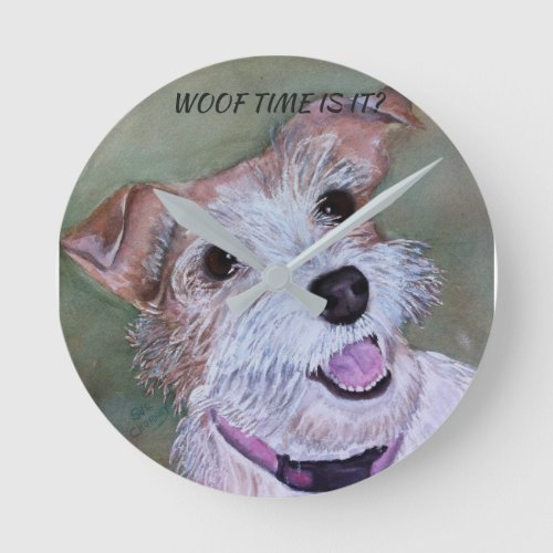 HAPPY JACK RUSSELL ROUND CLOCK