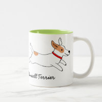 Happy Jack Russell Terrier Cartoon Dog Running