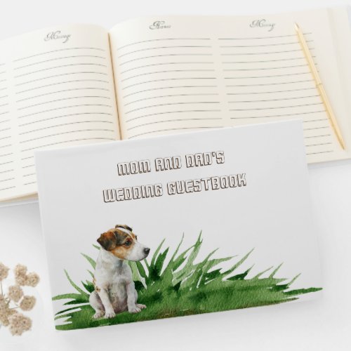 Happy Jack Russell Terrier Wedding  Guest Book