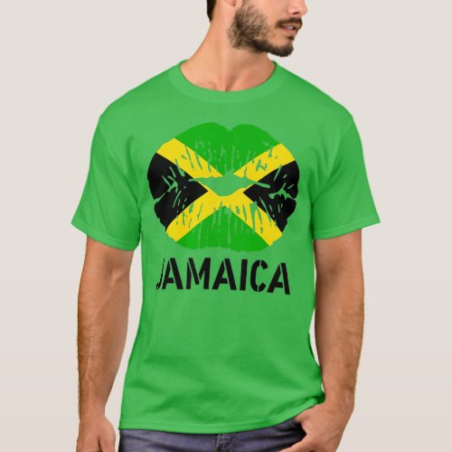 Happy Jamaica 60th Independence Day Lips Jamaican  T_Shirt