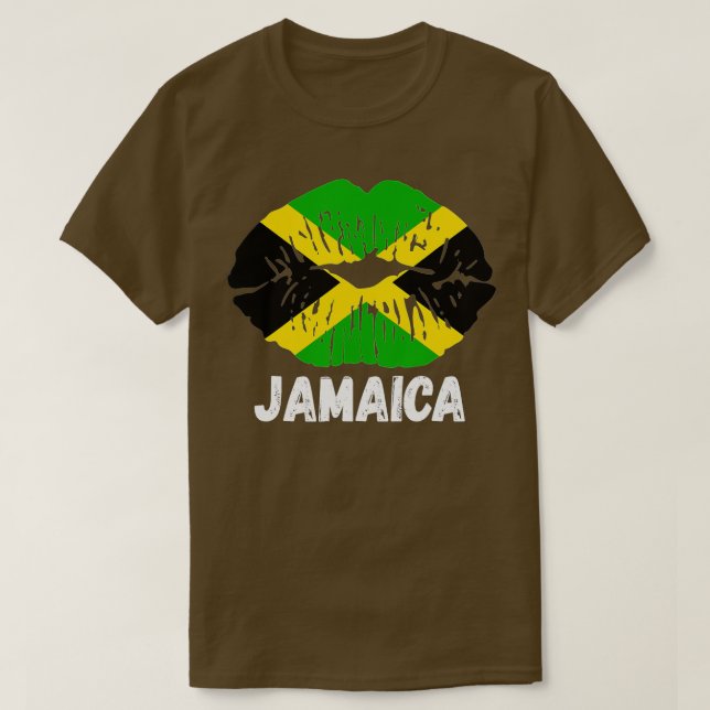 Happy Jamaica 60th Independence Day Lips Jamaican  T-Shirt (Design Front)