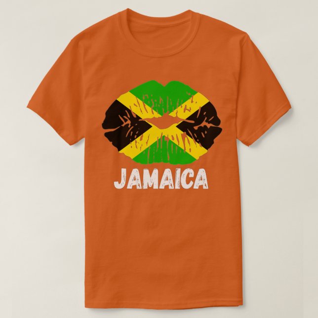 Happy Jamaica 60th Independence Day Lips Jamaican  T-Shirt (Design Front)