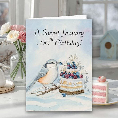 Happy January 100th Birthday Nuthatch Bird