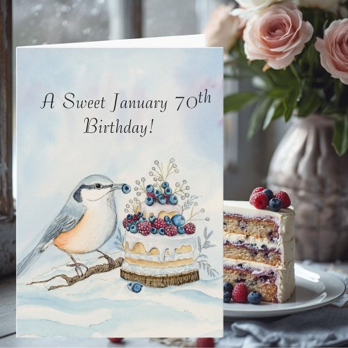 Happy January 70th Birthday Nuthatch Bird