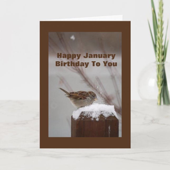 **HAPPY "JANUARY" BIRTHDAY TO YOU** BIRTHDAY CARD (Front)