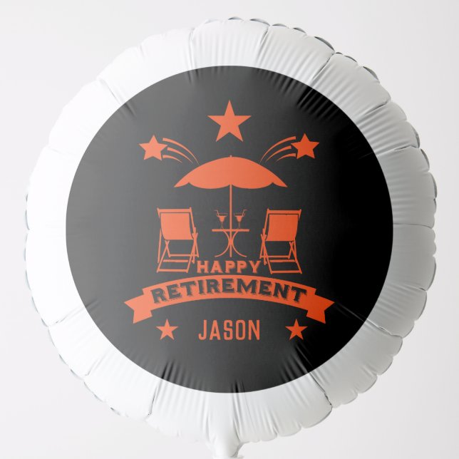 Happy Job Retirement Balloon (Front)