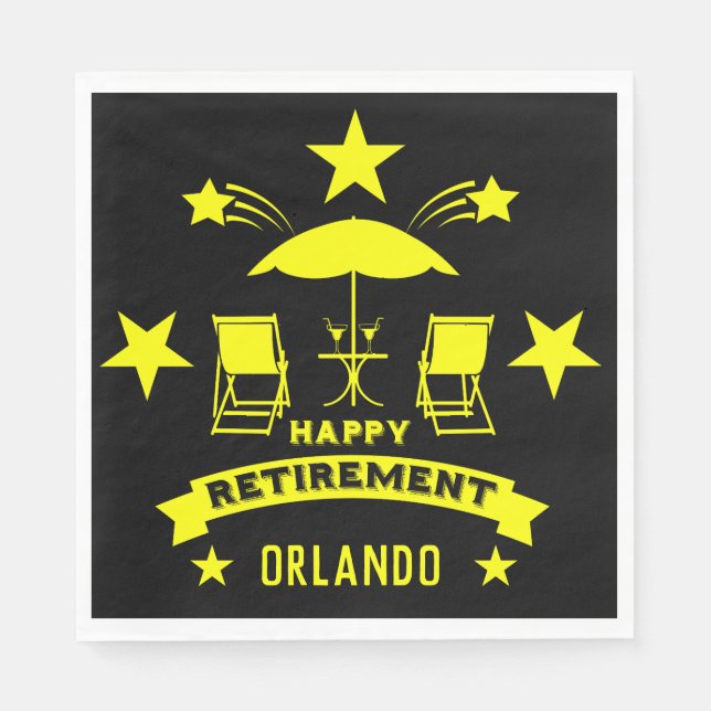 Happy Job Retirement Napkins (Front)