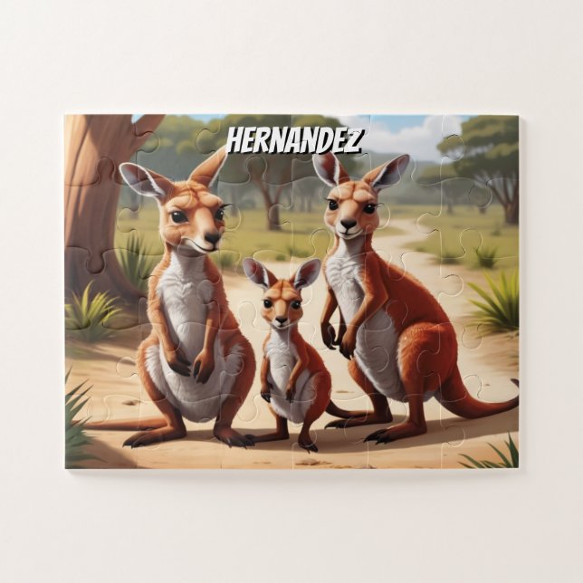 Happy Joey's Family Personalized Jigsaw Puzzle (Horizontal)
