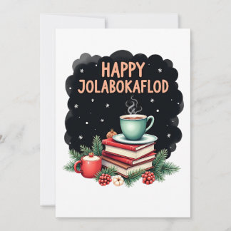 Happy Jolabokaflod Family Celebration Gift Holiday Card