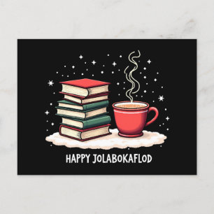 Happy Jolabokaflod Family Celebration Gift Holiday Postcard