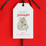 Happy Jolabokaflod Mice Gift Tags<br><div class="desc">"Embrace the enchanting Icelandic tradition of Jólabókaflóð, where Christmas Eve is adorned with books and sweet indulgences! Gift your loved ones the joy of reading with our original 'Happy Jólabókaflóð' gift tag, featuring a cozy mouse curled up with a mug of hot chocolate. Start a cherished family tradition, making every...</div>
