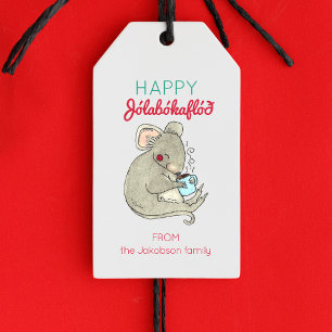 Happy Jolabokaflod Mice Gift Tags