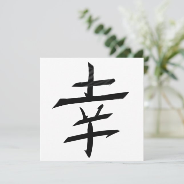 Happy Joy Happiness - Kanji Japan (Standing Front)
